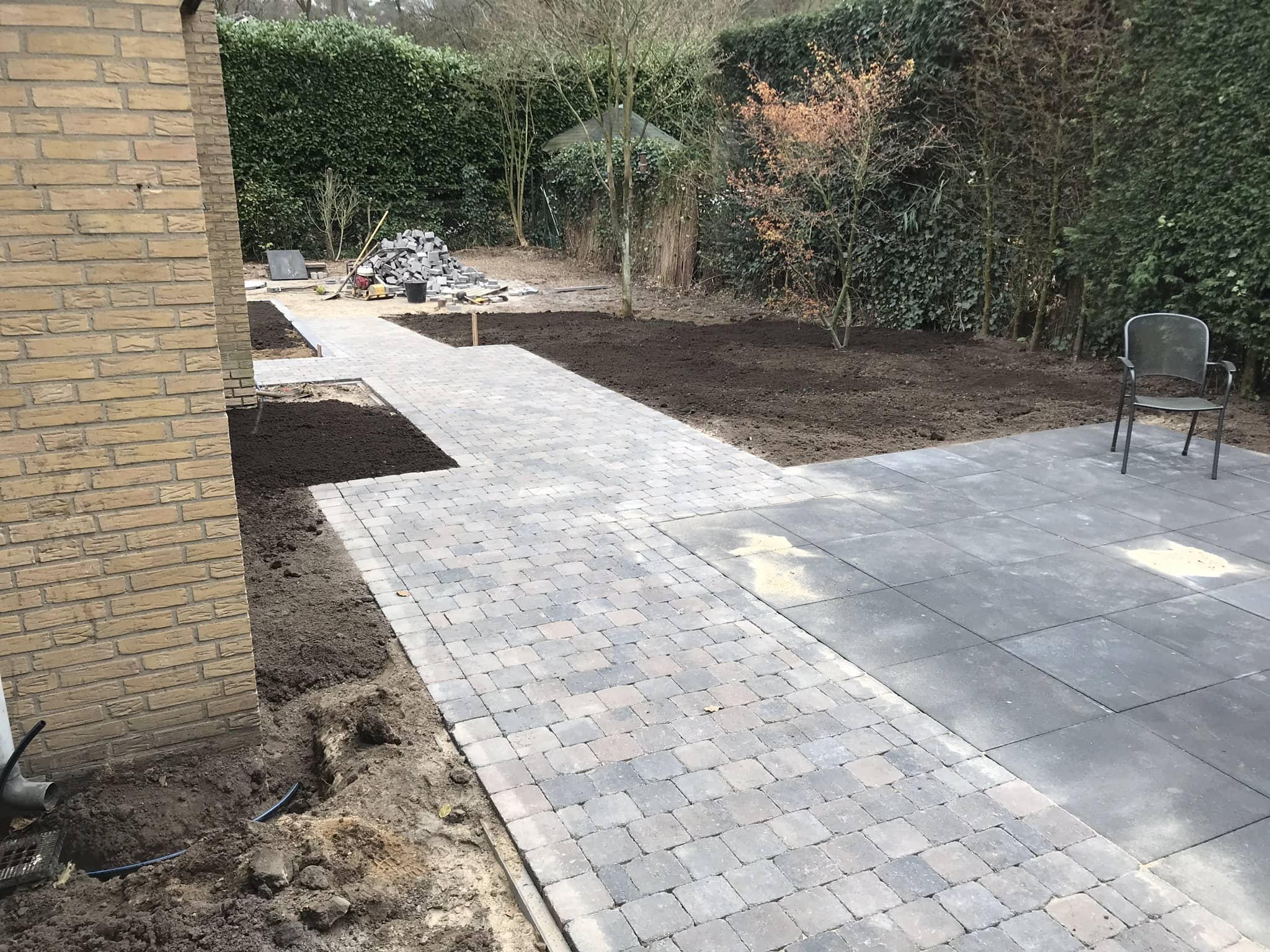 Work in progress, tuinrenovatie | All-In Hoveniers Gelderland